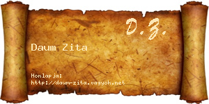 Daum Zita névjegykártya