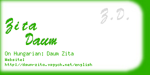zita daum business card